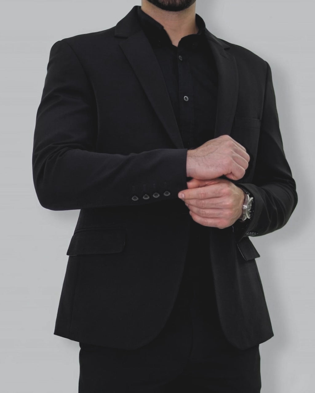 Slim-Fit Black Blazer