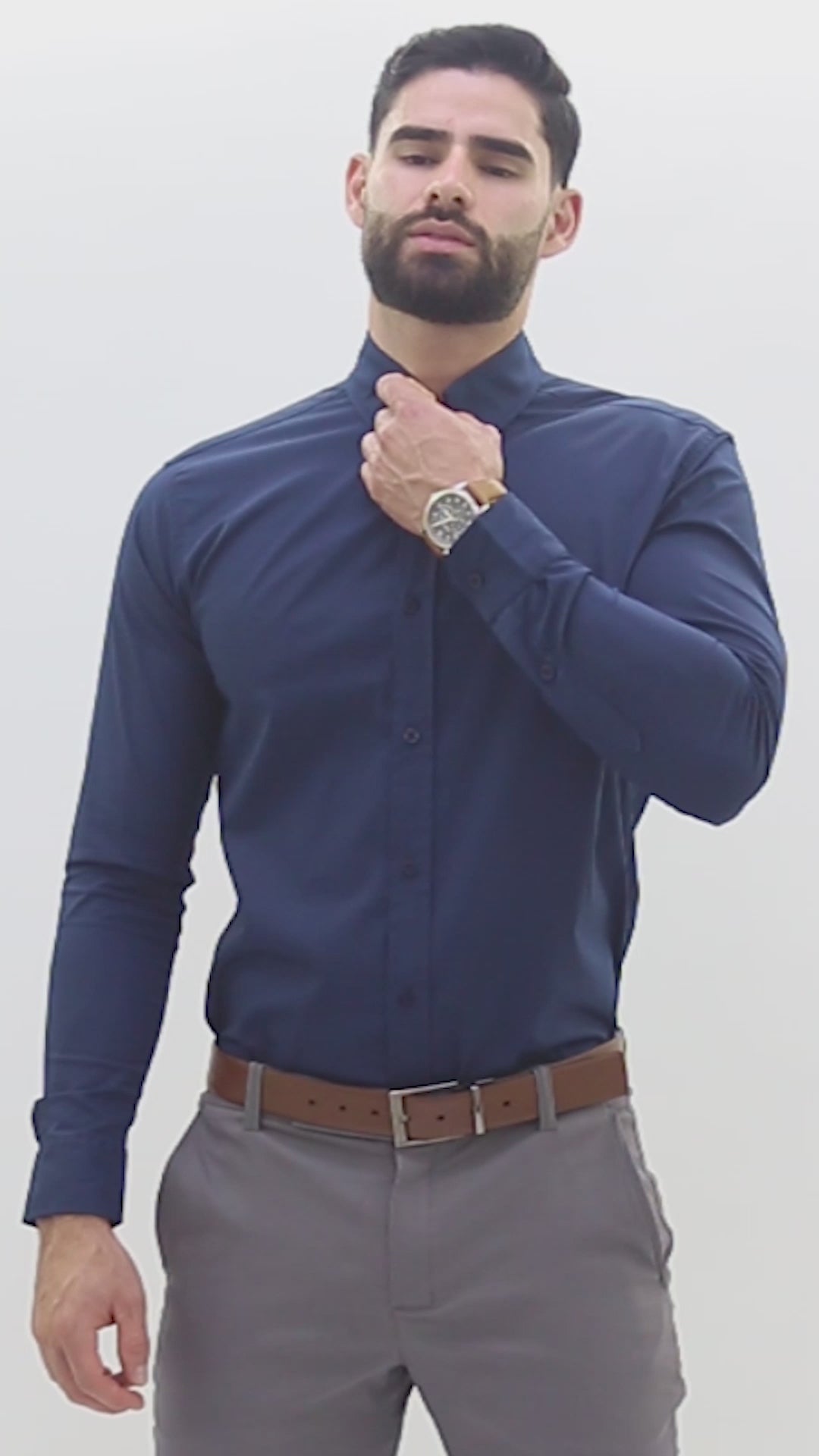 Camisa Flexible SlimFit Azul Rey