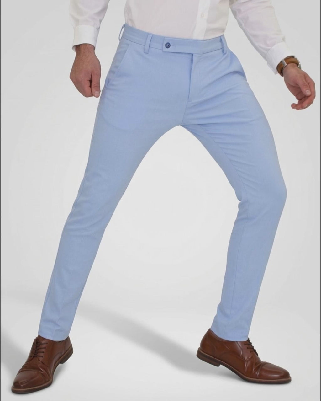Light Blue Flexible Trousers