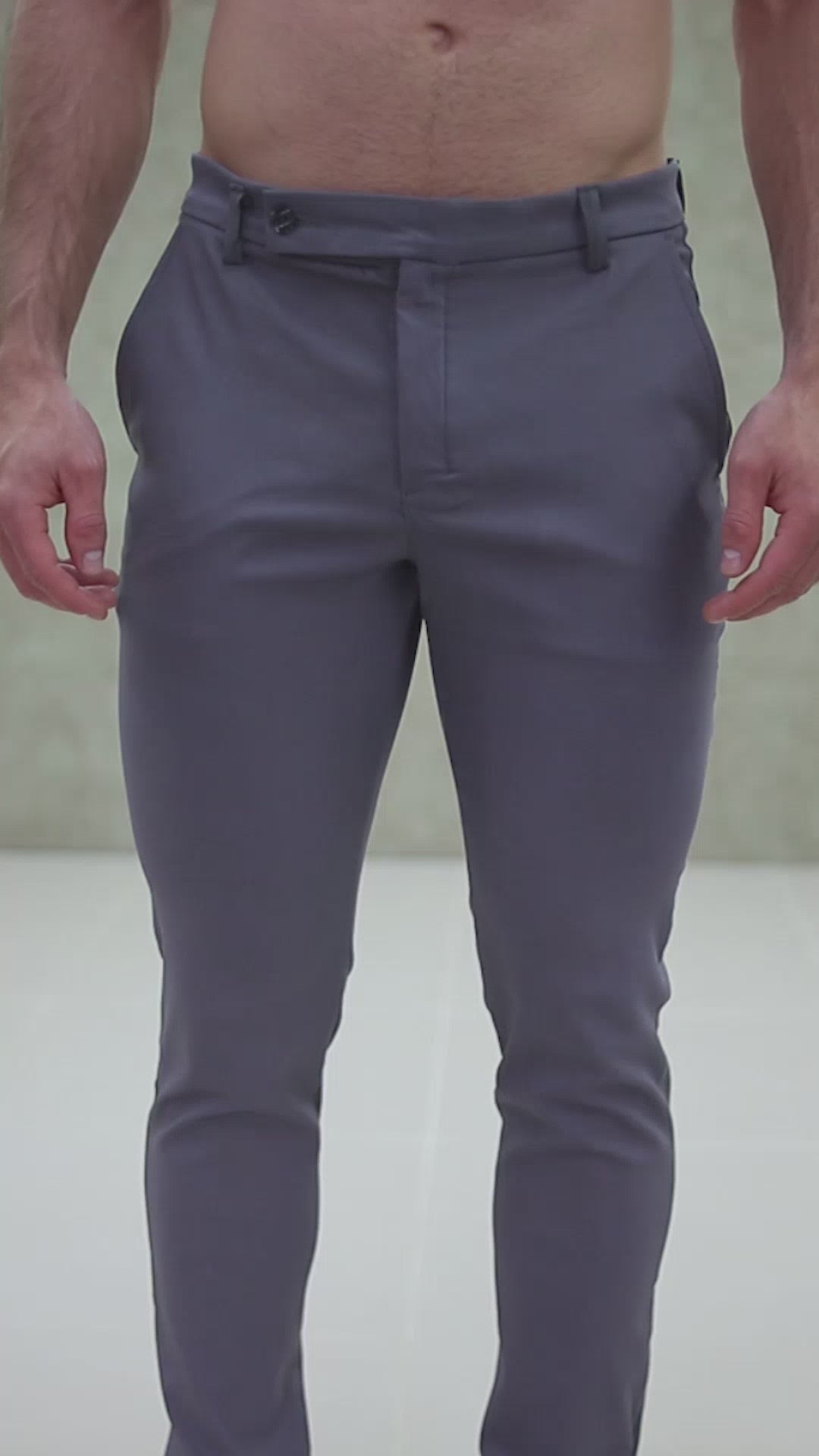 Pantalón Flexible Gris Azulado