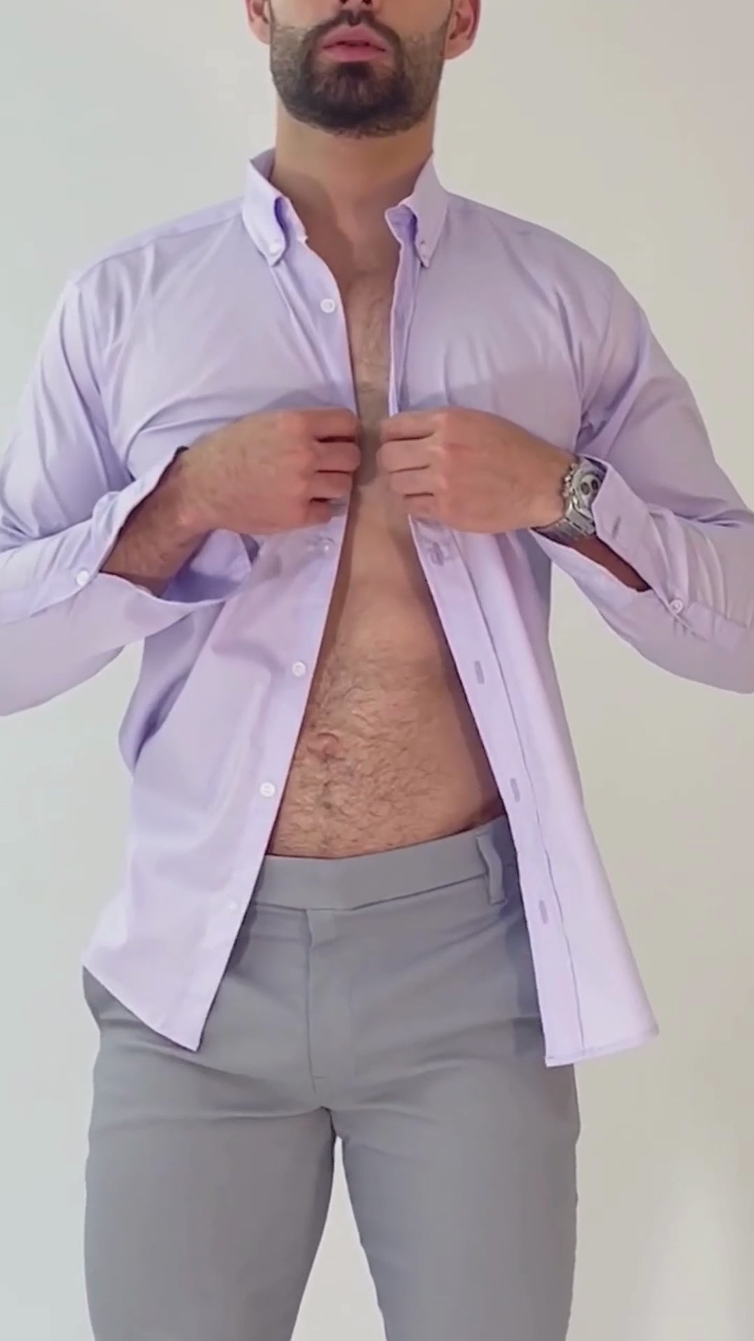 Camisa Flexible SlimFit Lila