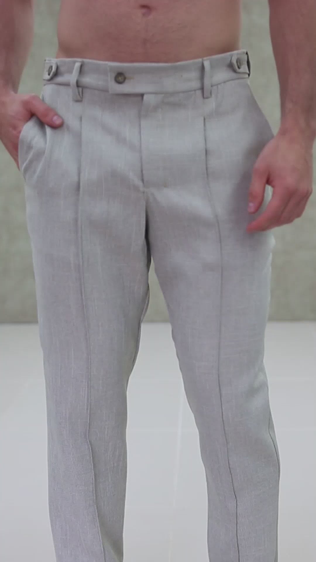 Classic Green Linen Trousers