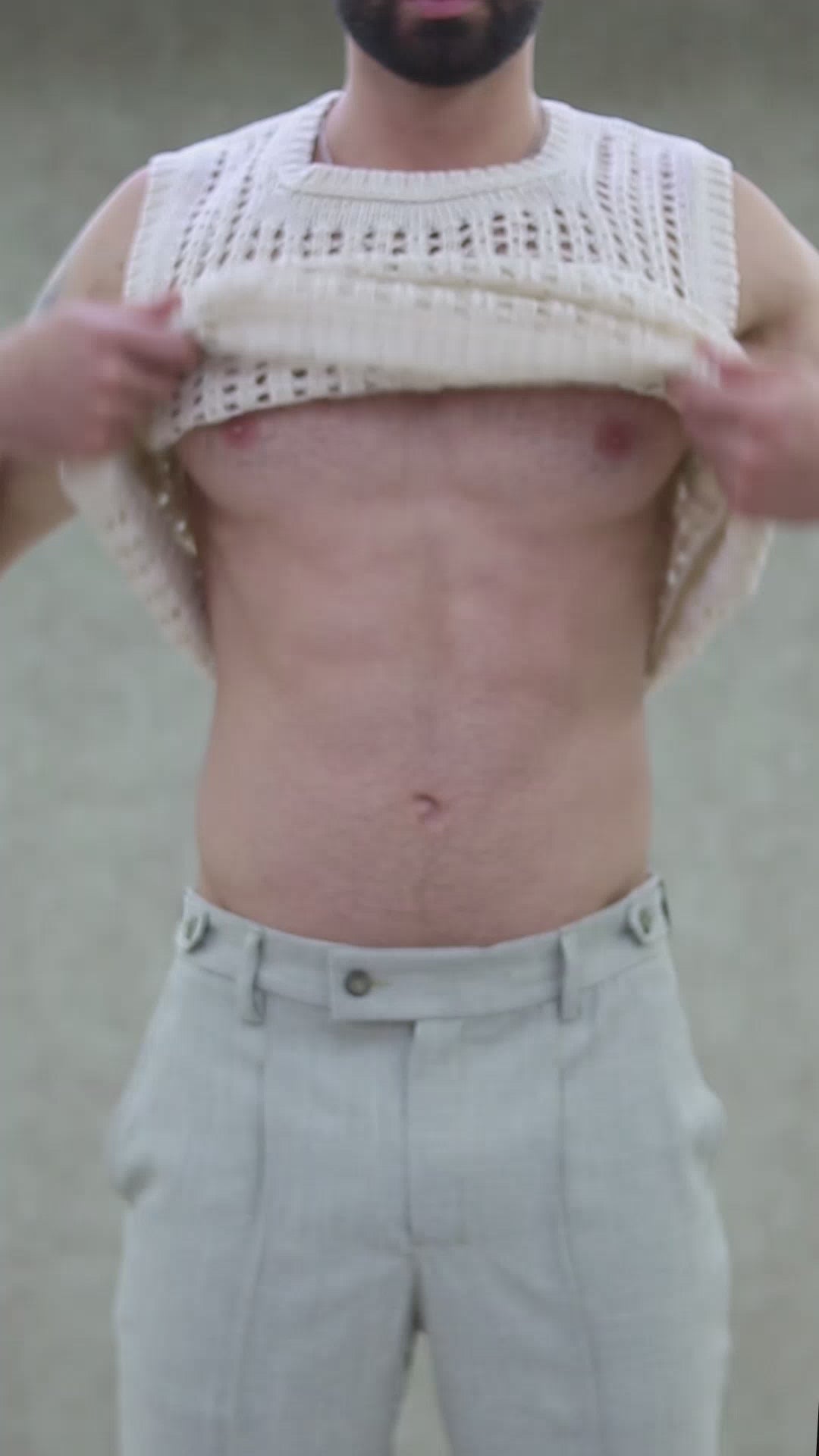 Camiseta Malla Tejido Artesanal Beige