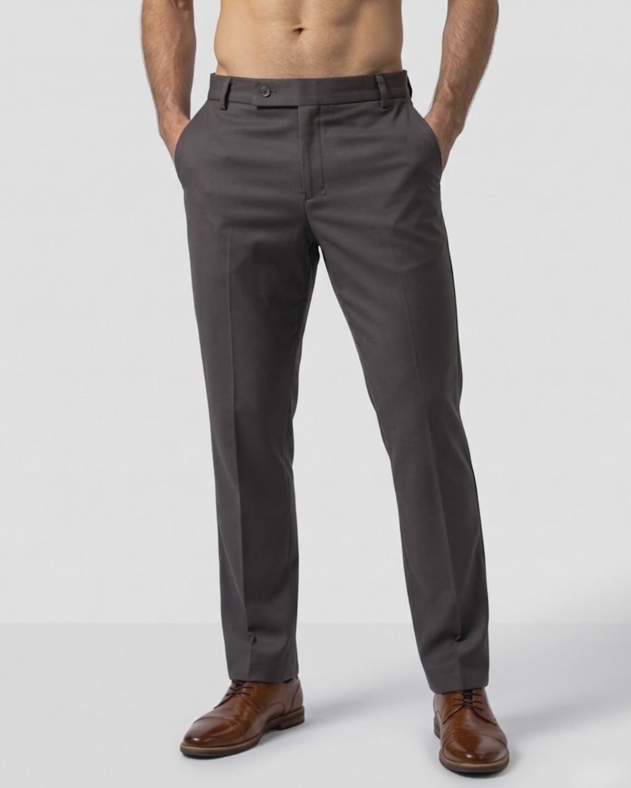 Pantalón Clasico Recto Gris