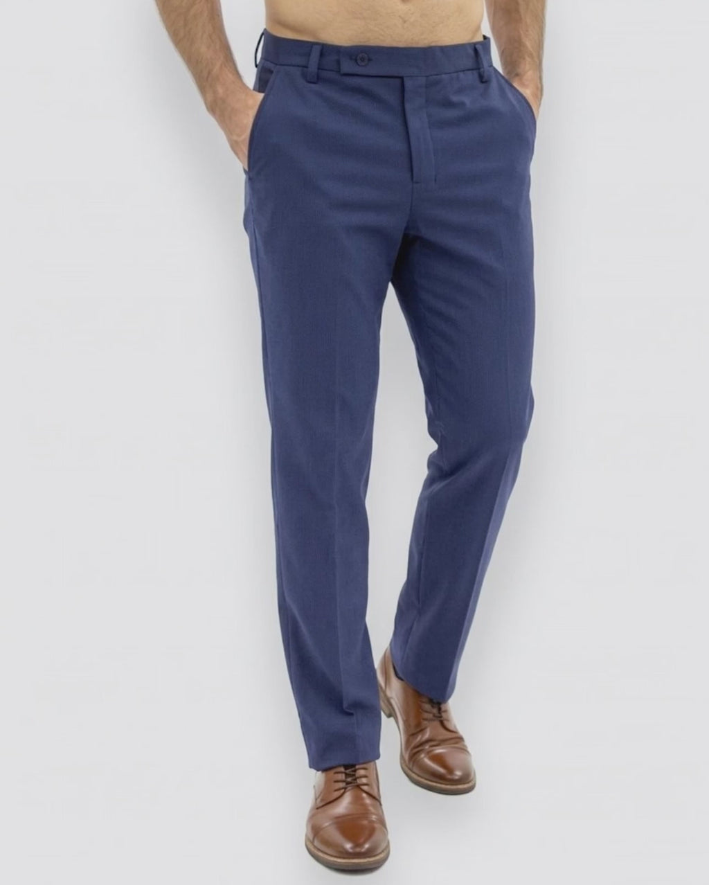 Classic Straight Navy Trousers