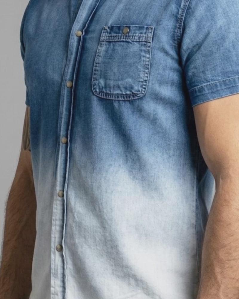 Flexible Light Gray Short-Sleeve Shirt