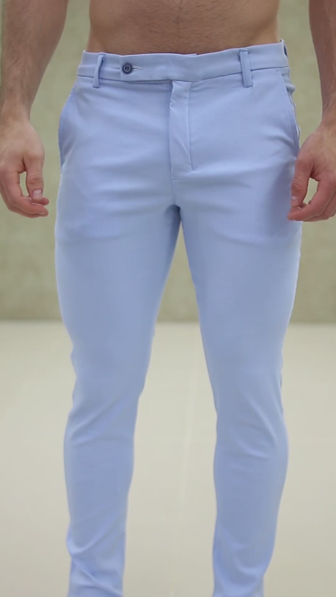 Pantalón Flexible Azul Claro