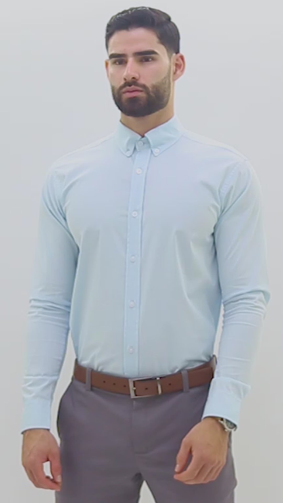 Camisa Flexible SlimFit Azul Claro