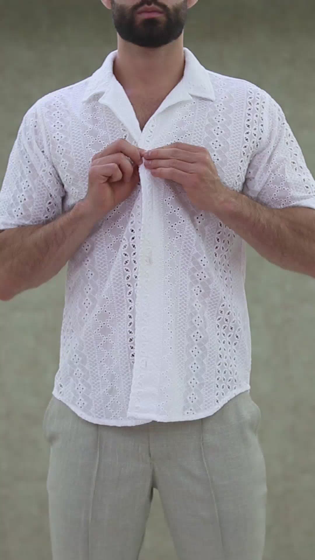 Camisa de Lino Cuello Neru