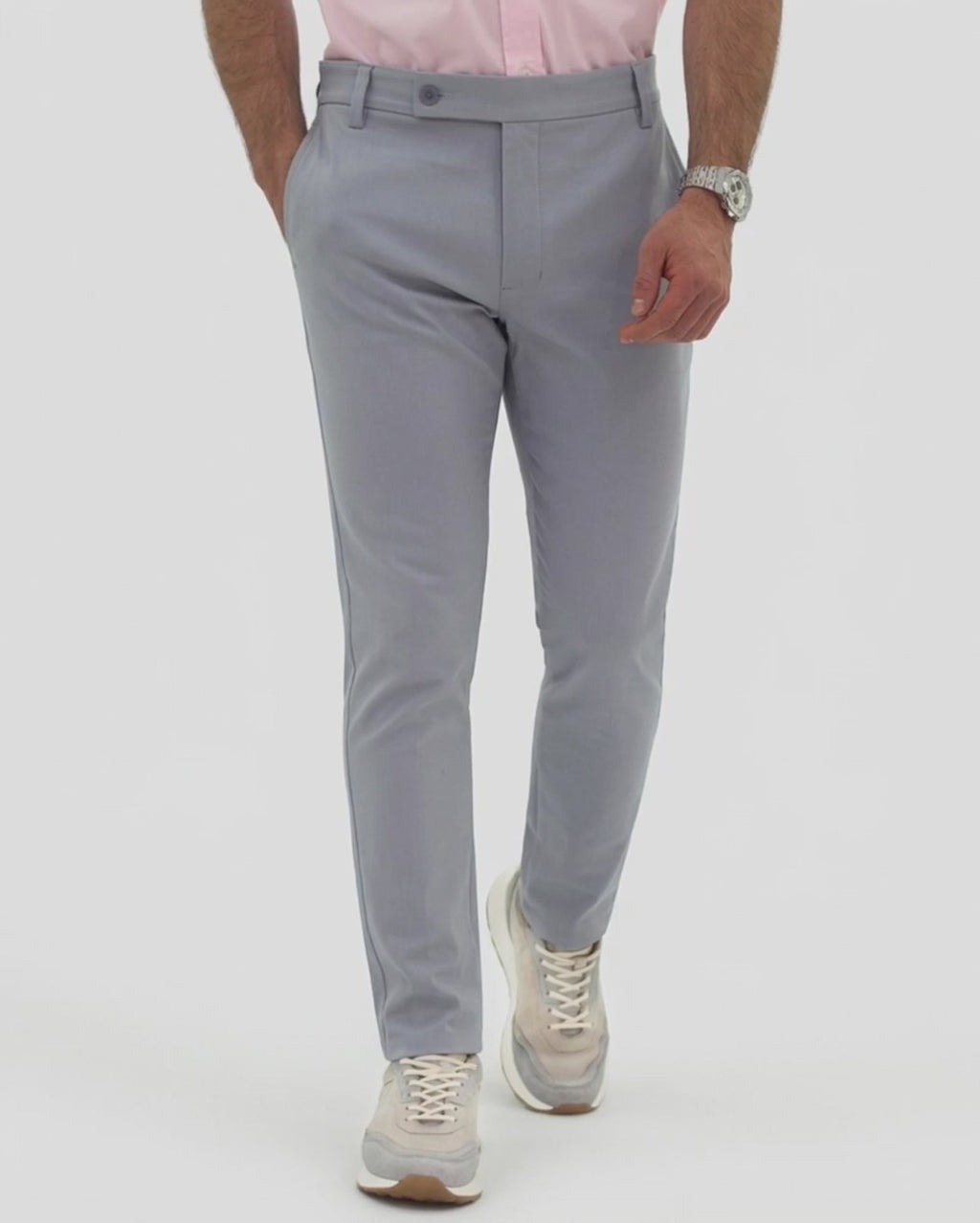 Light Grey Flexible Trousers