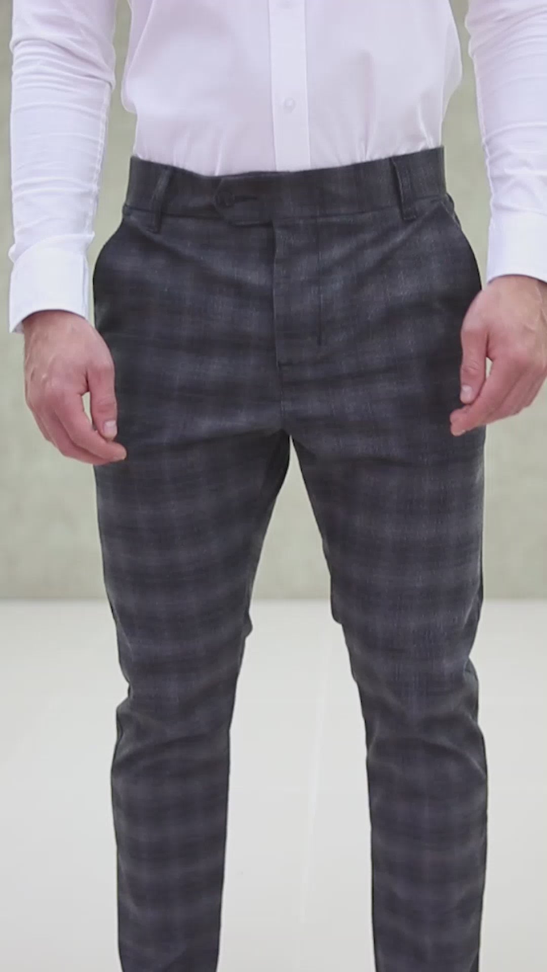 Classic Grey Checked Trousers