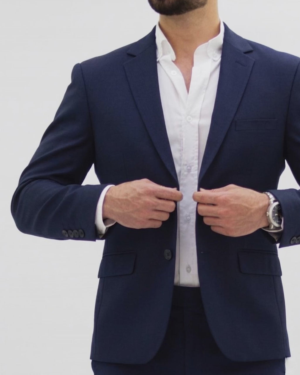 Light Gray Slim-Fit Blazer